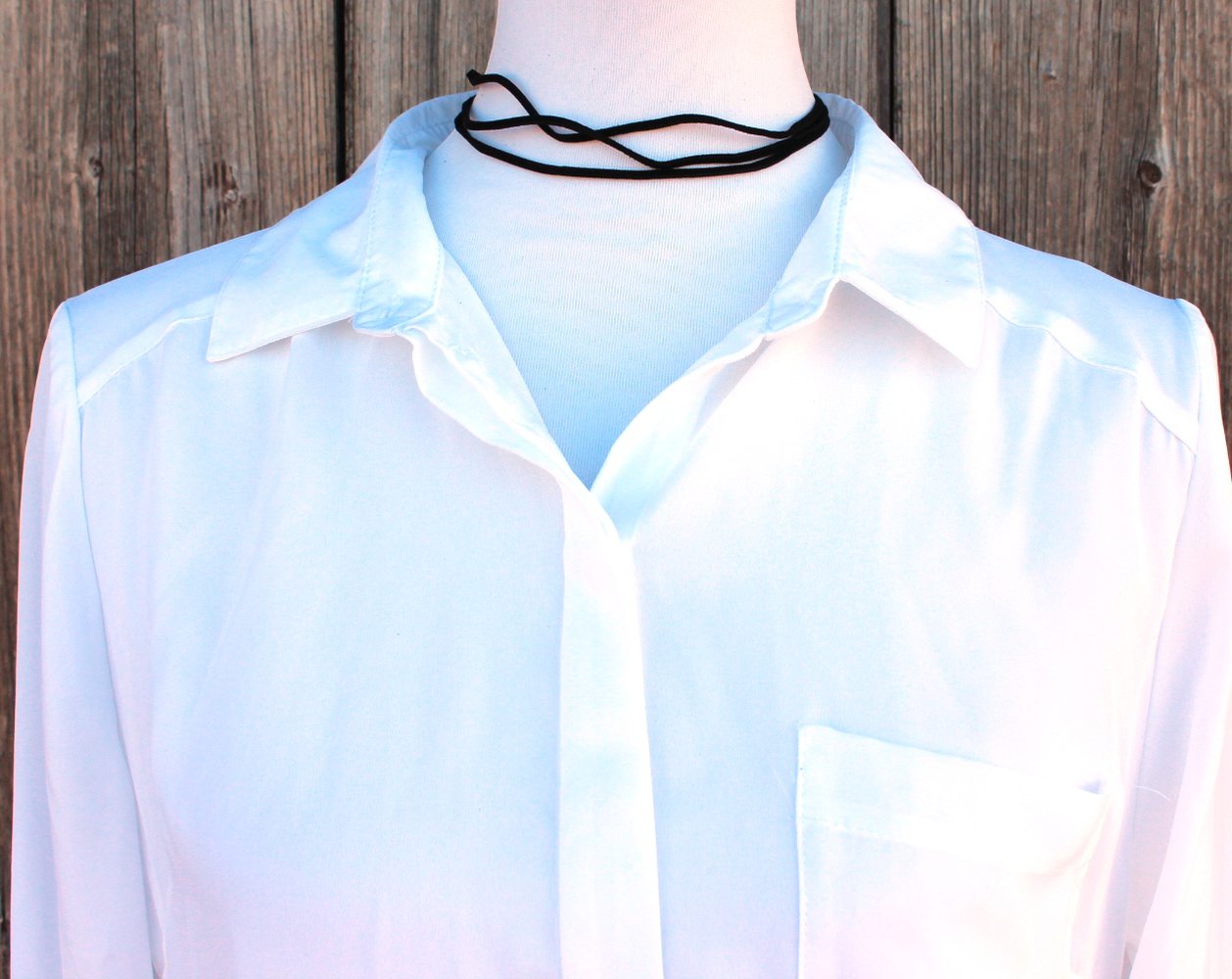 schwarze dreireihige Choker Halskette