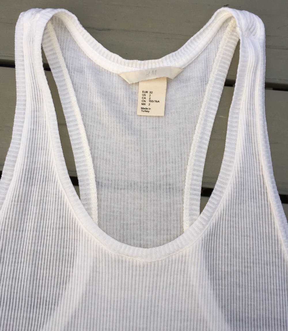 H&M Top TANKTOP gerippt Gr. 32