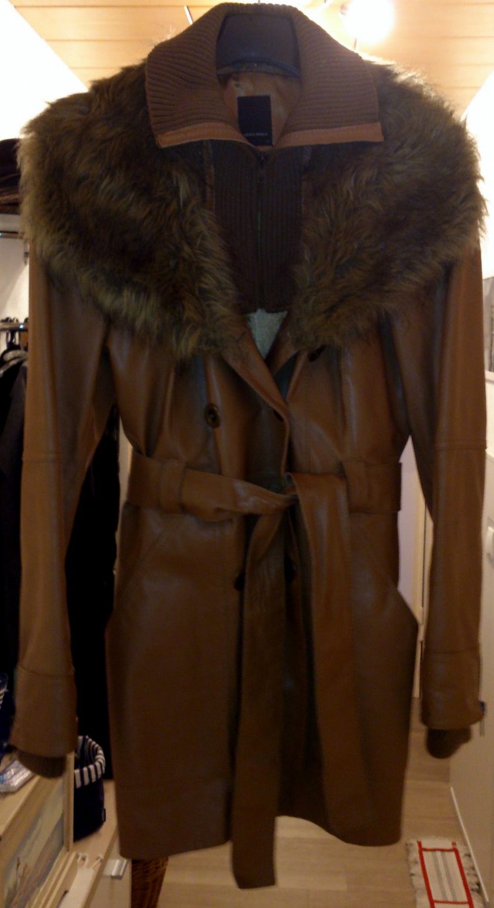 Taillierter Ledermantel von Vero Moda 