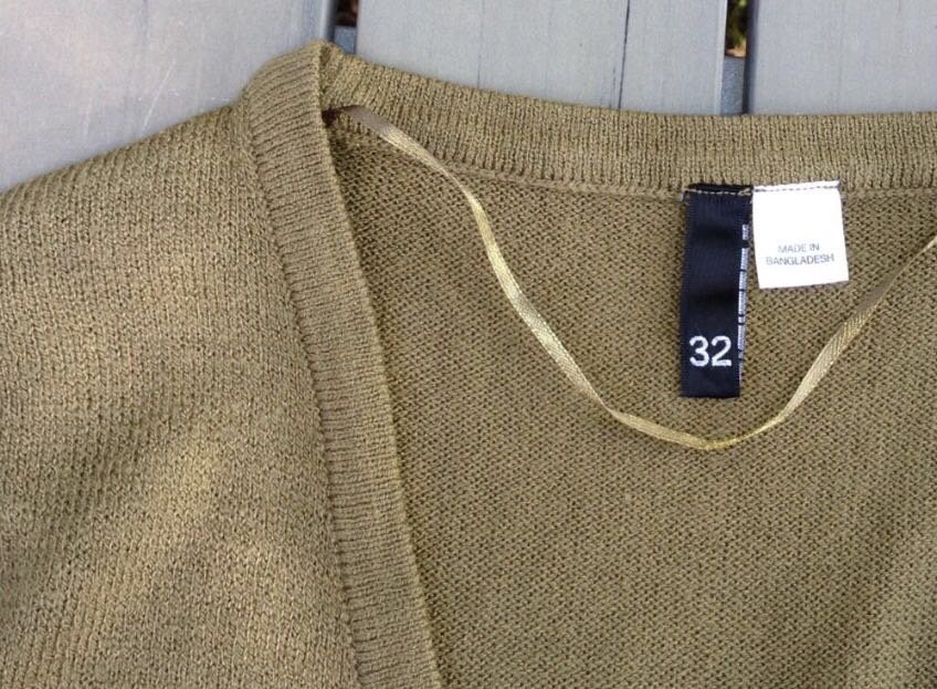 H&M Cardigan STRICKJACKE Khaki Gr. XS / 32