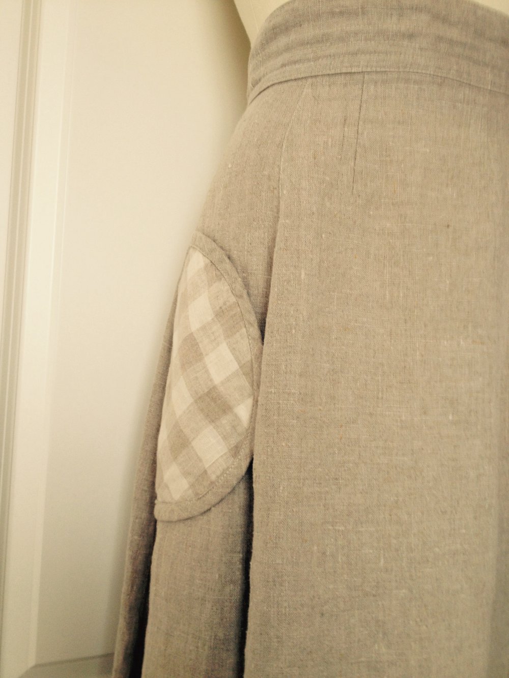 100% Leinen Maxirock Vintage Trendi