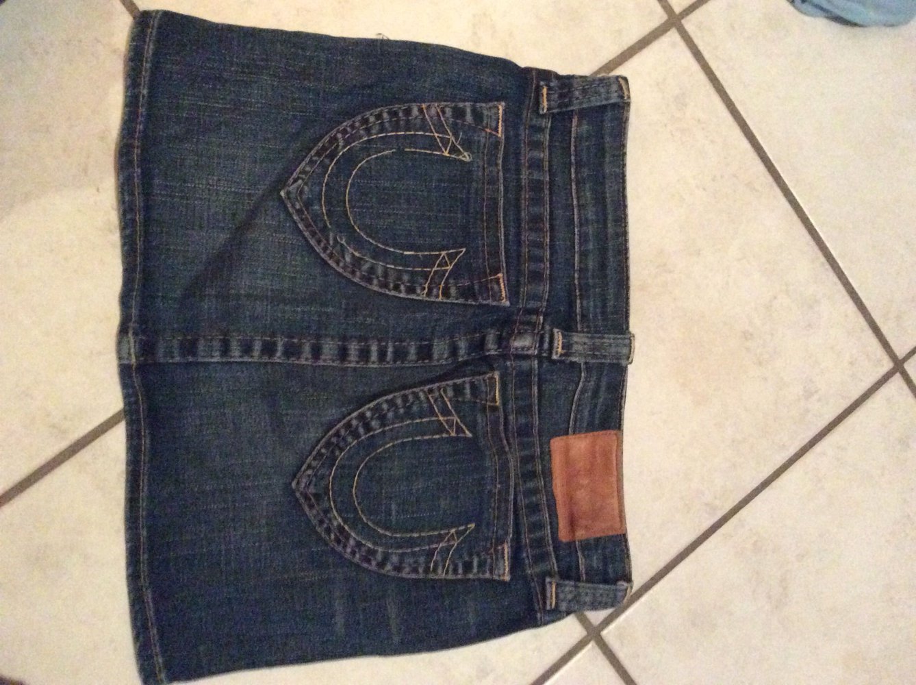 True Religion Brand Jeans Minirock Jeansrock Rock Jeans Größe 32/34 XXS / XS blau Damen Girls 