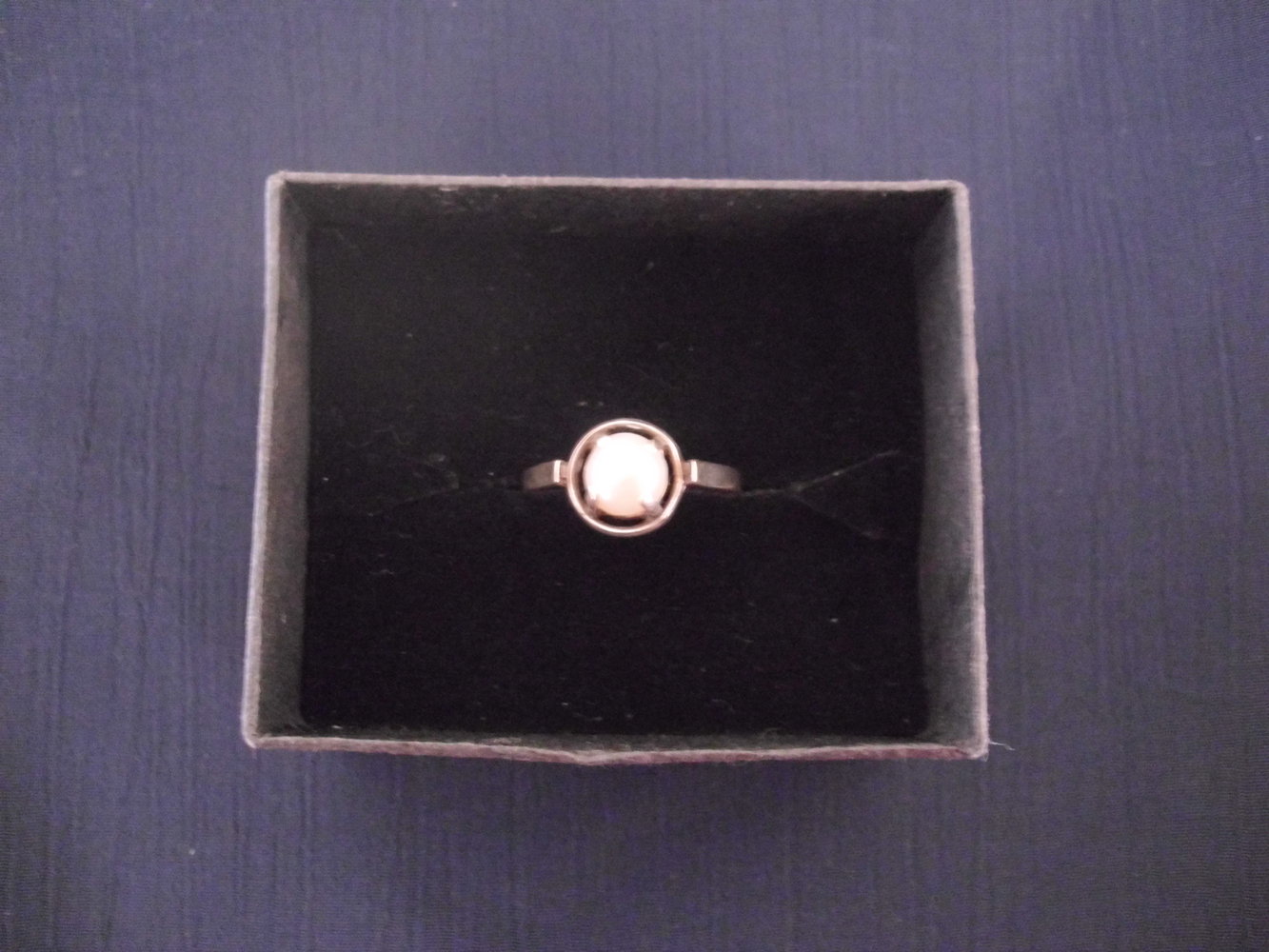 Perlenring aus Silber