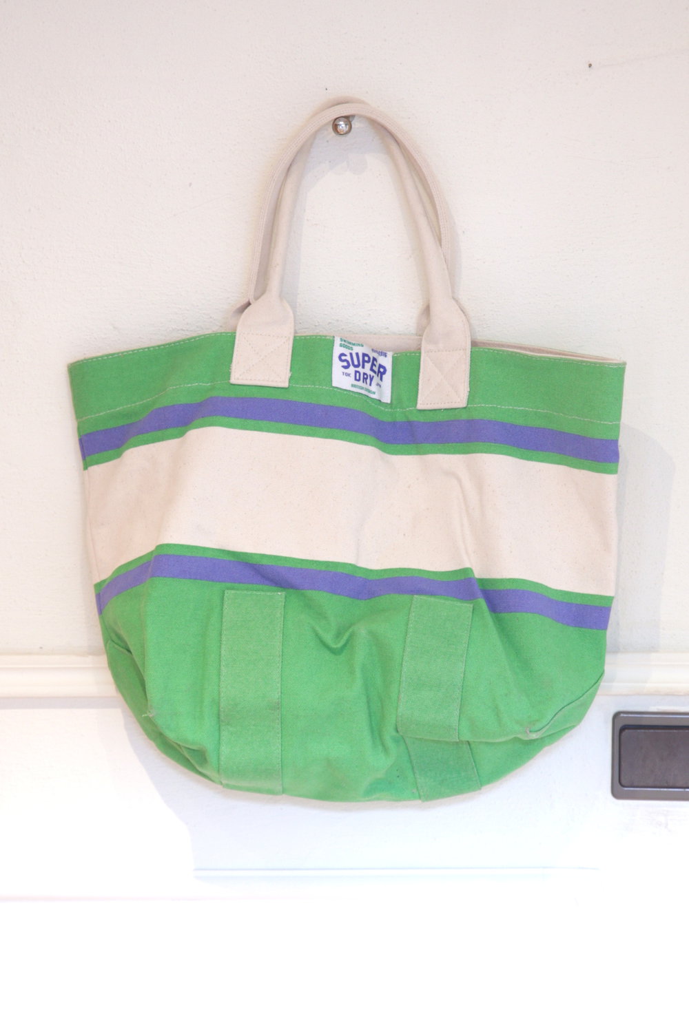 Superdry Strandtasche Canvas grün