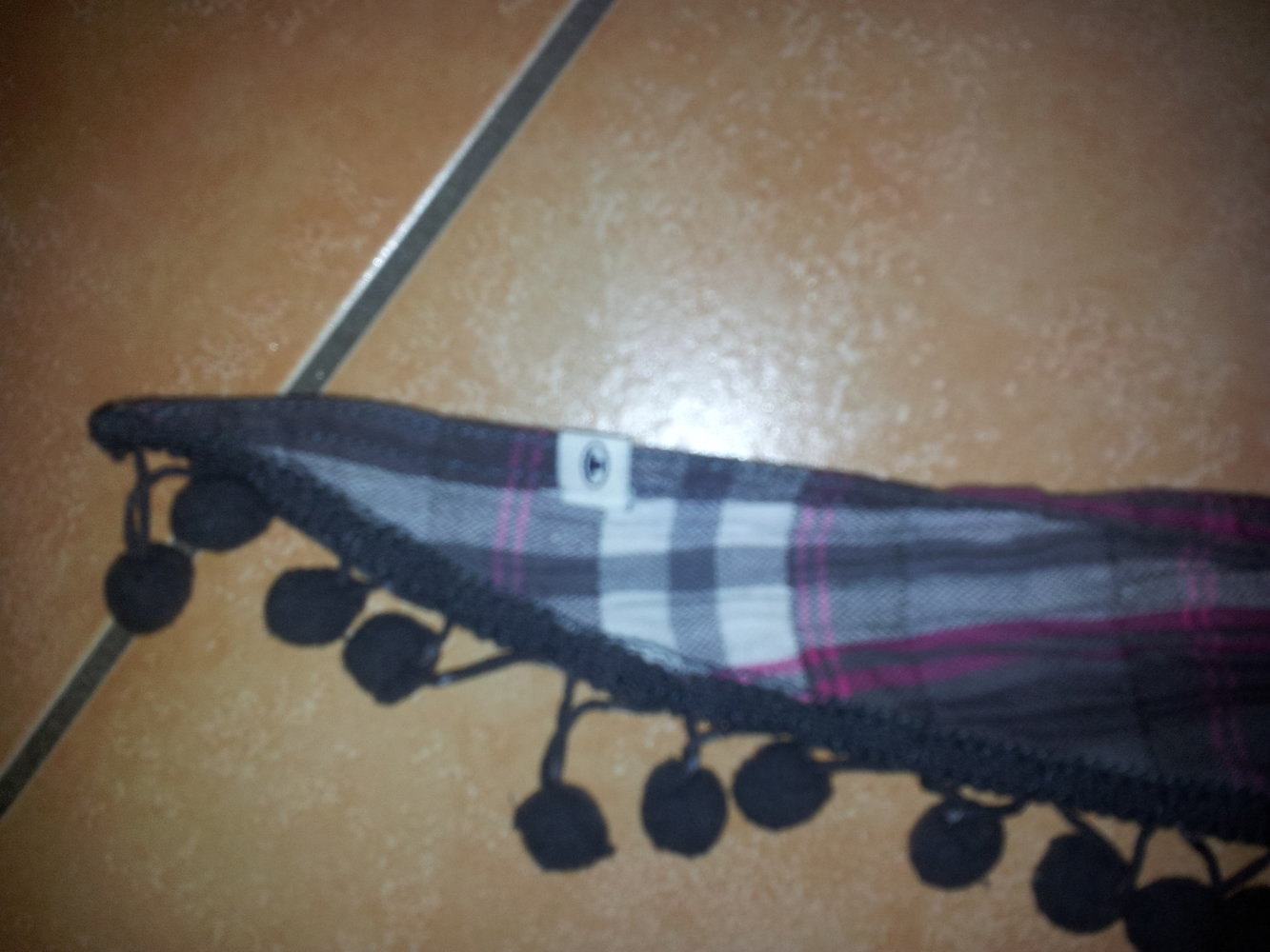 Halstuch Schal mit Bommeln Tom Tailor