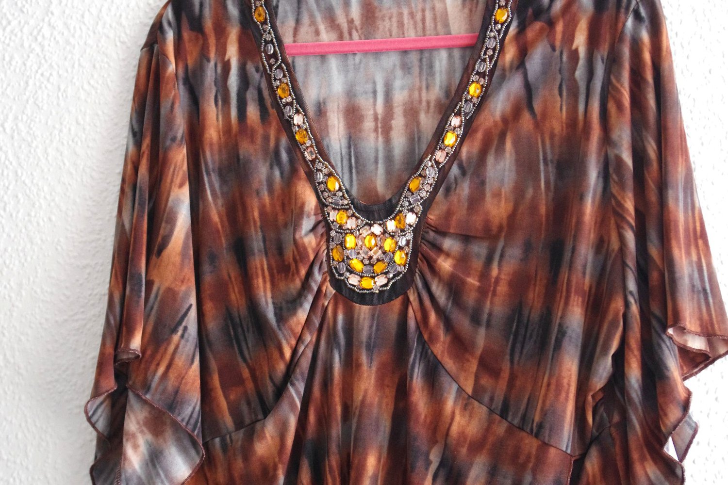 Goaelfen Batik Kleid (NP:90€) Gr. L M S oversized bestickt Hippie Lagenlook