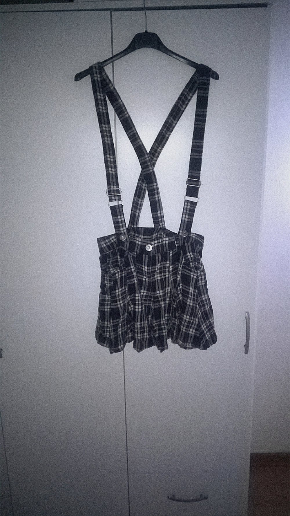 Schuluniform, Lolita, karierter Rock, Träger, kawaii