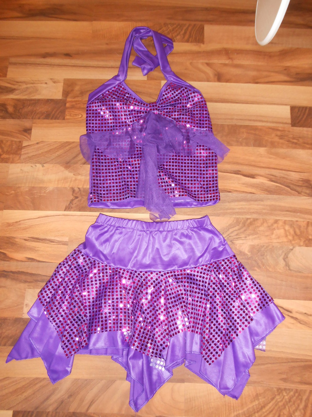 Kostüm lila Cheerleader 146/170 Cosplay 2-teilig +++Neu+++