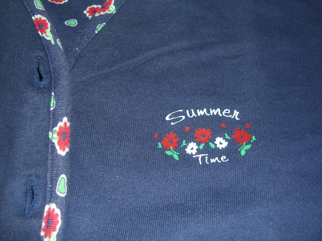 Süße Sweatjacke von TCM, dunkelblau mit Blümchen