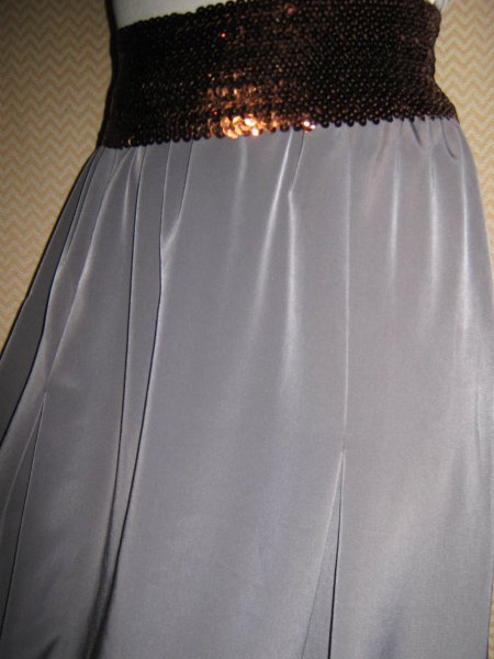 NEU Seidig edel langer flexibler Maxi- Rock 