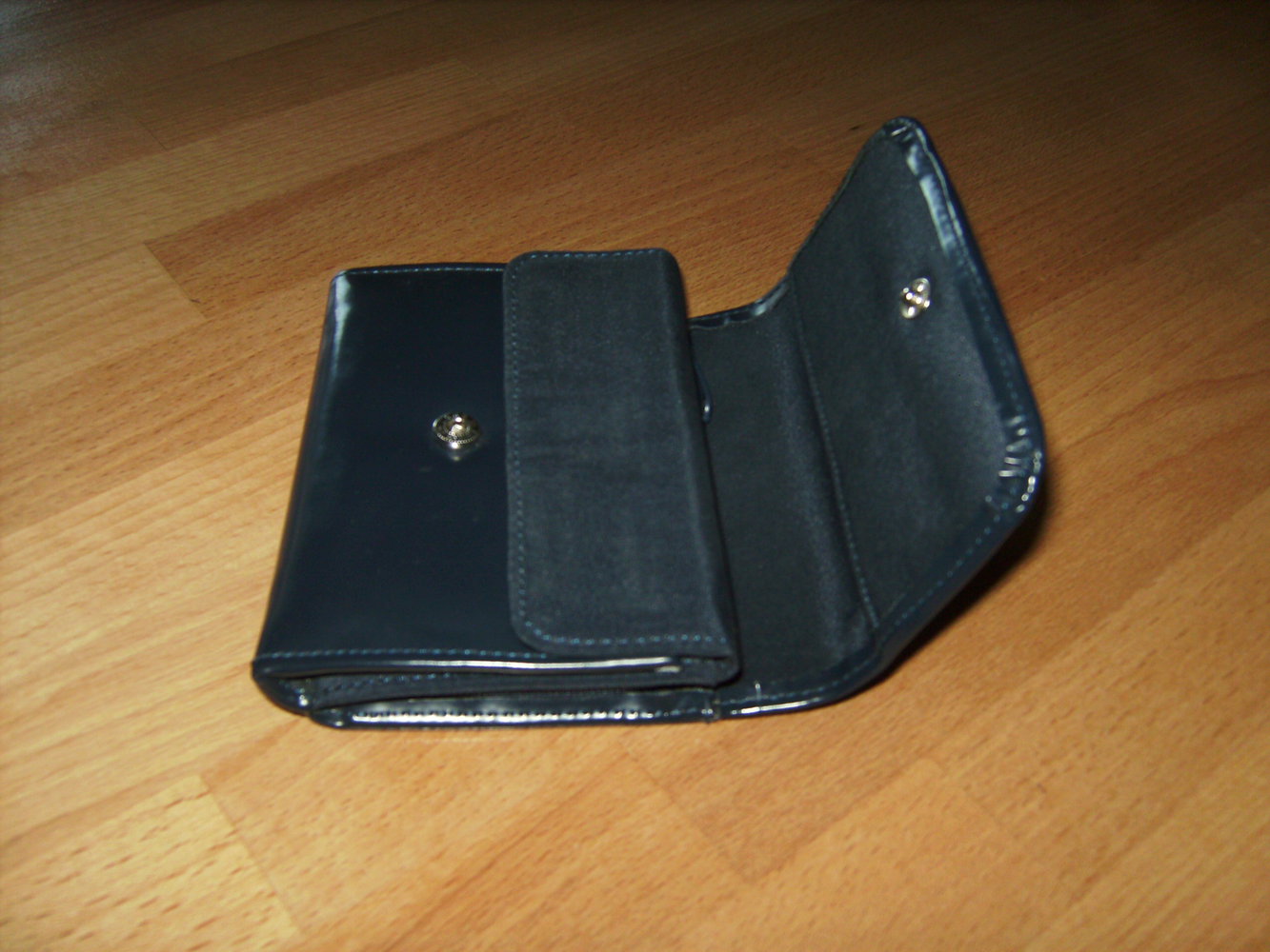 Portemonnaie, Börse, Geldbeutel, Kunstleder dunkelblau,