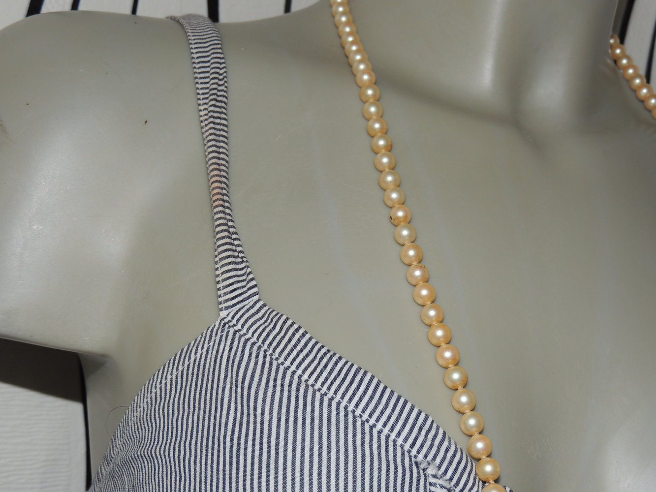 EDC Esprit Longtop Rüschen Gr. L 40 42 Babydoll Top Shirt Tunika blau weiß Blogger toll zur Leggings