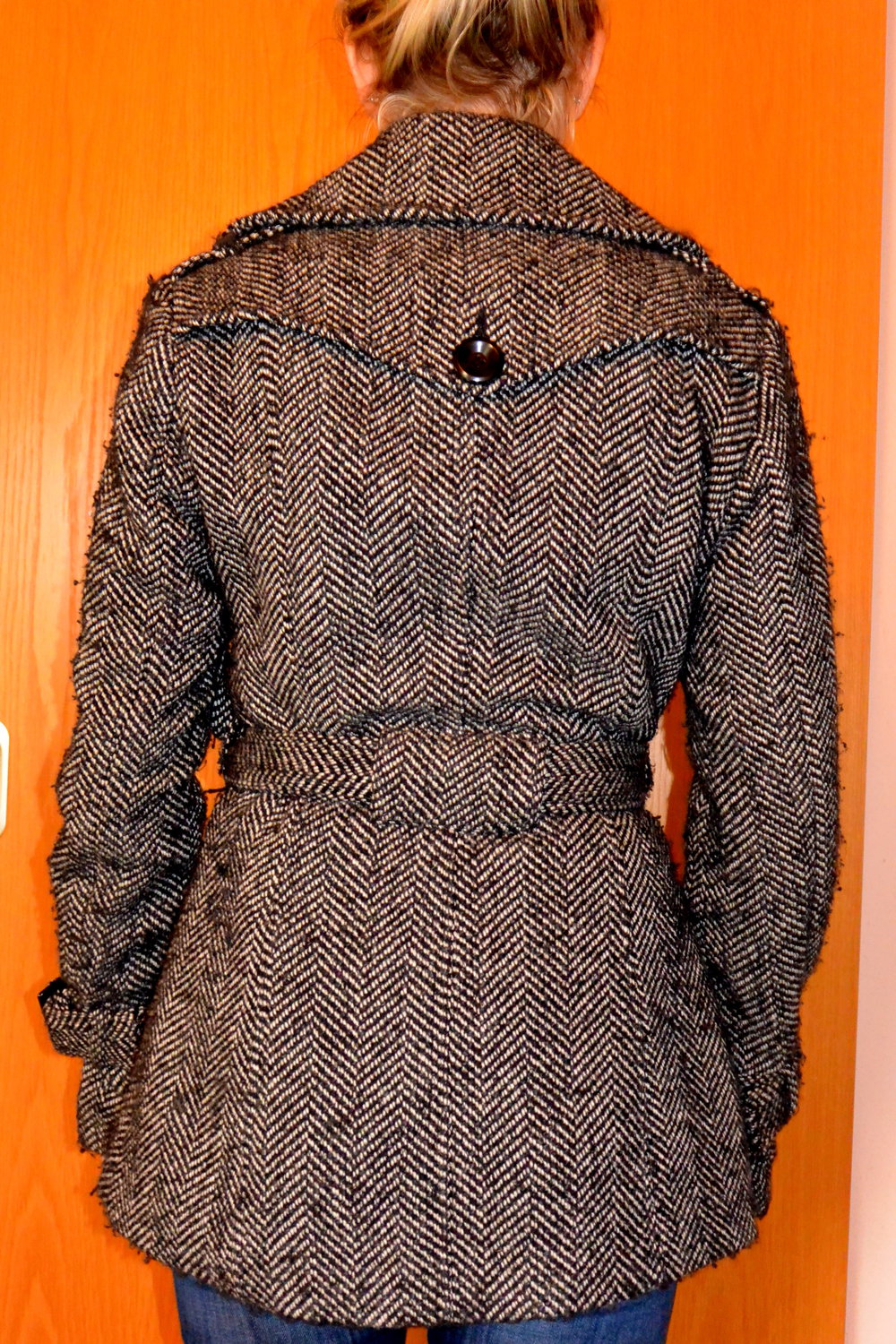 Grau-Schwarzer Wintermantel von C&A