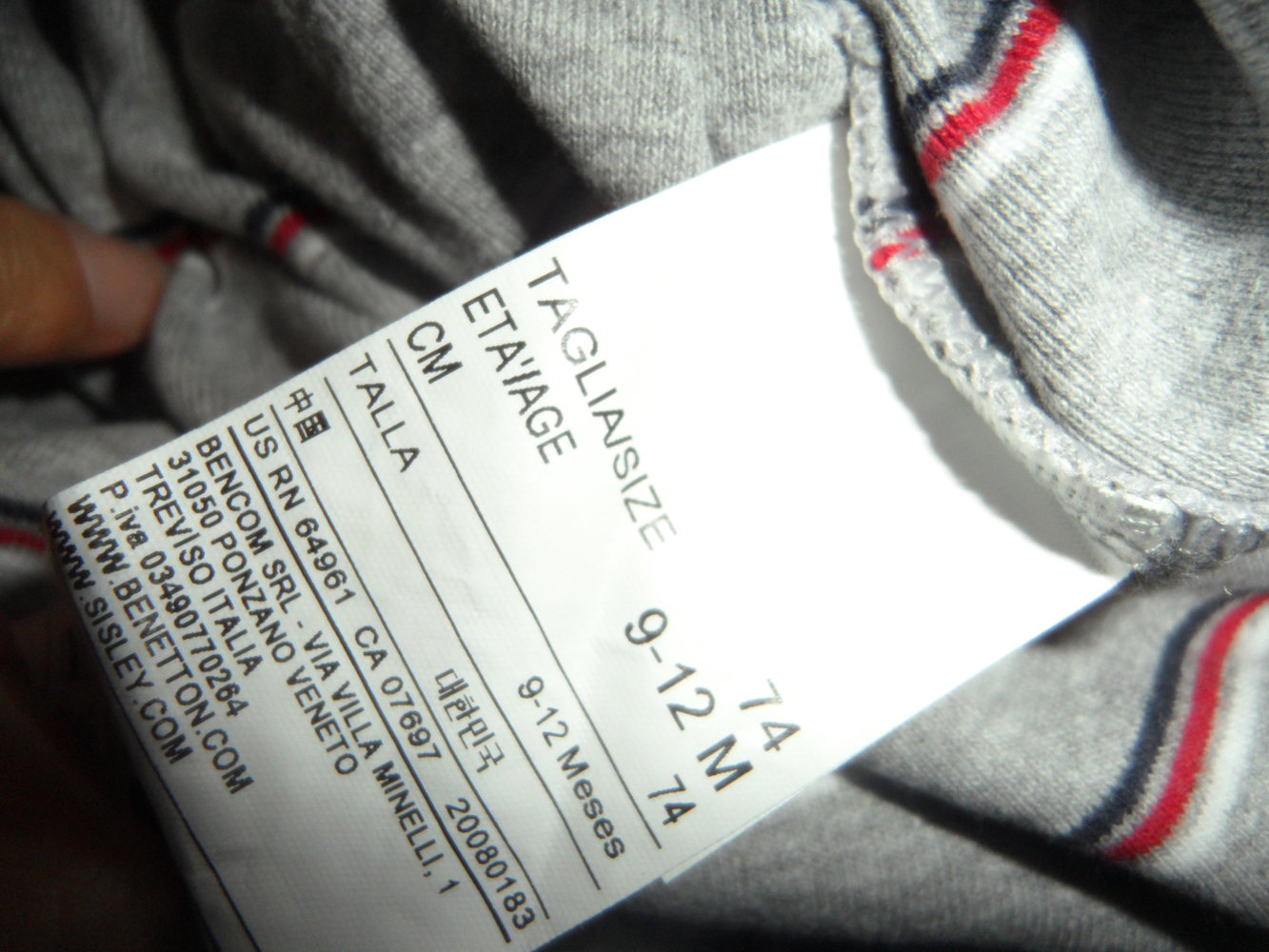 Benetton Poloshirt Gr. 74