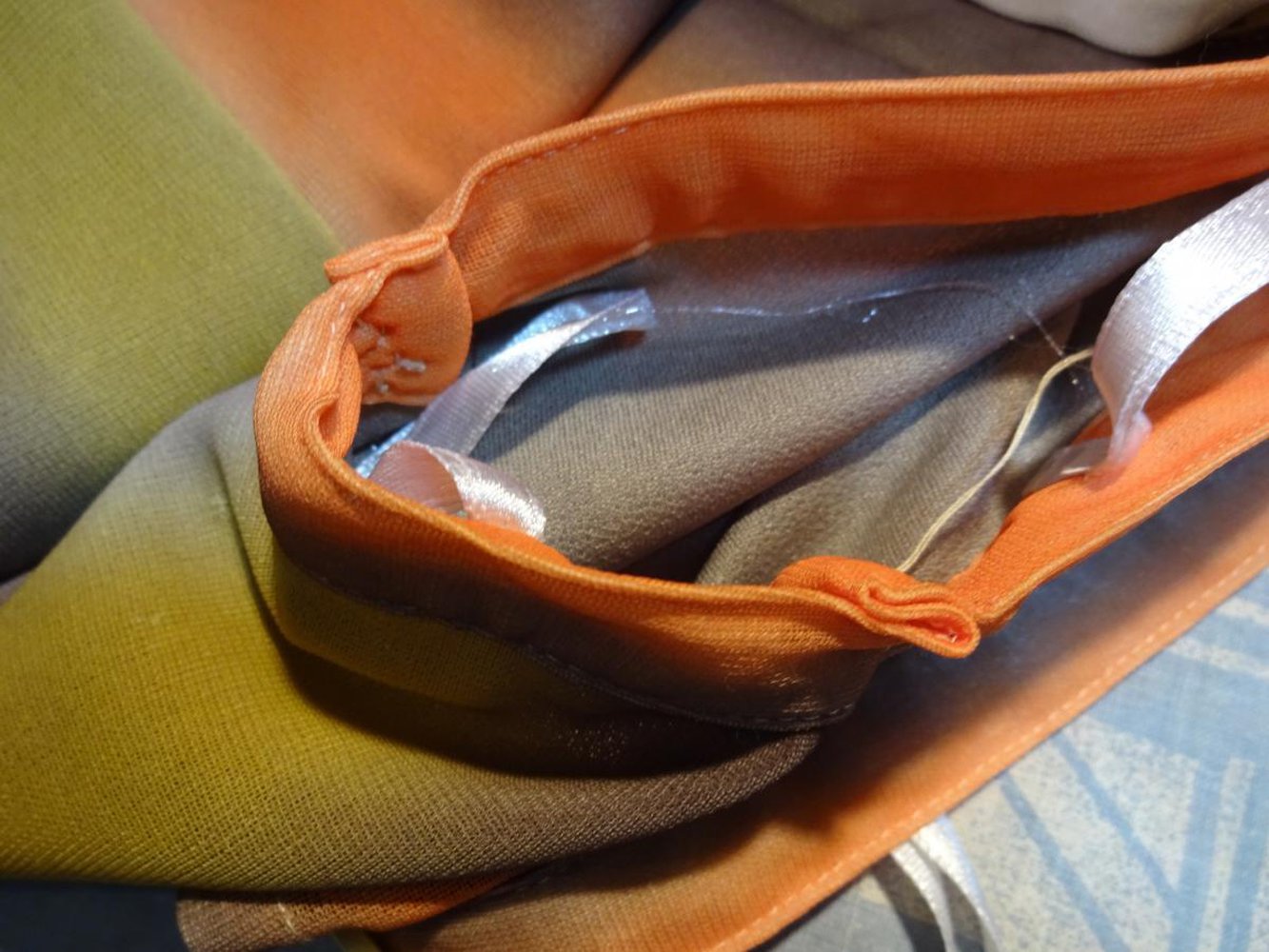 Langer bunter Vintage Rock 80er Chiffon Maxirock Gr. L