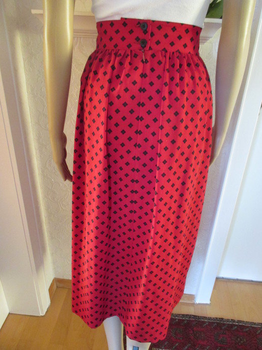 NEU * Elegant * Original VINTAGE * Rauten wie Punkte * Dots * High Waist * Midi * Rock 