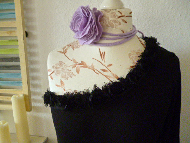 One Shoulder Rosen Kleid 40/42