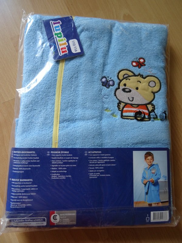 Bademantel - NEU - blau Gr. 110 / 116