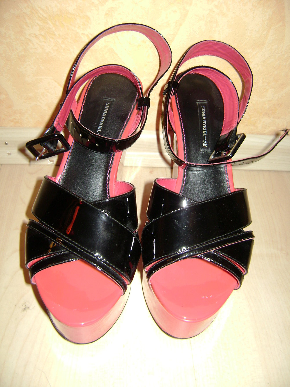 Sonia Rykiel for H&M Collection Plateau Sandalen Pink Lackleder