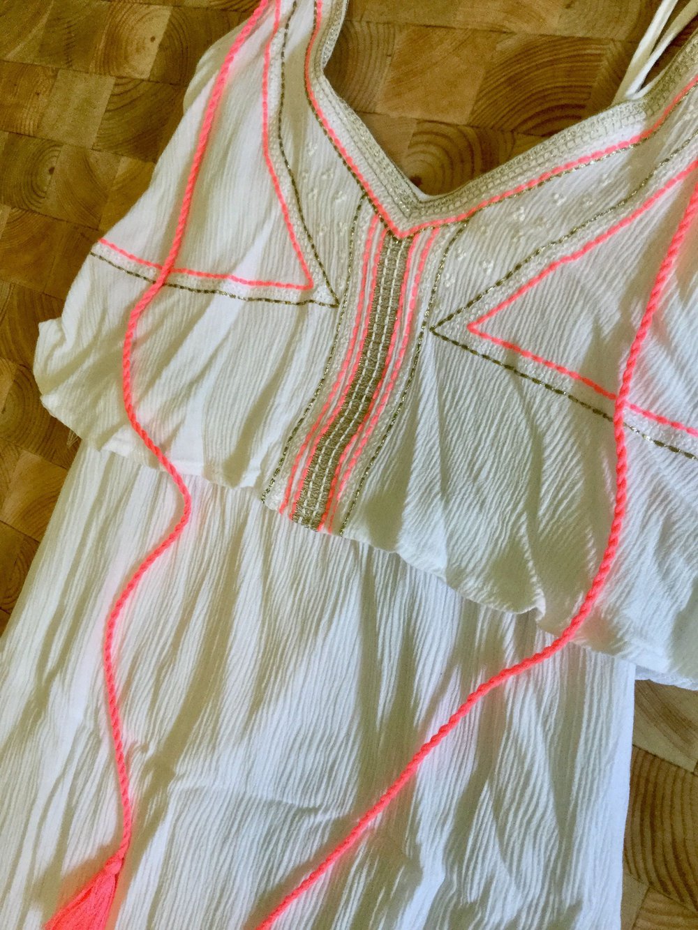 Maxikleid weiß Ibiza Style 