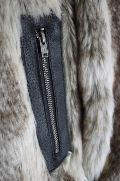 Kunstfell und Leder Jacke für Herbst Winter 10 38 M