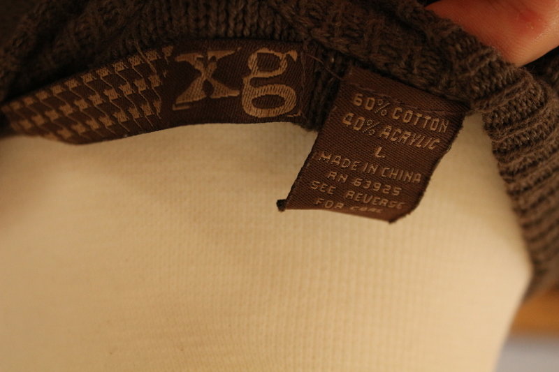 Pullover von XG grün braun oldschool Größe L