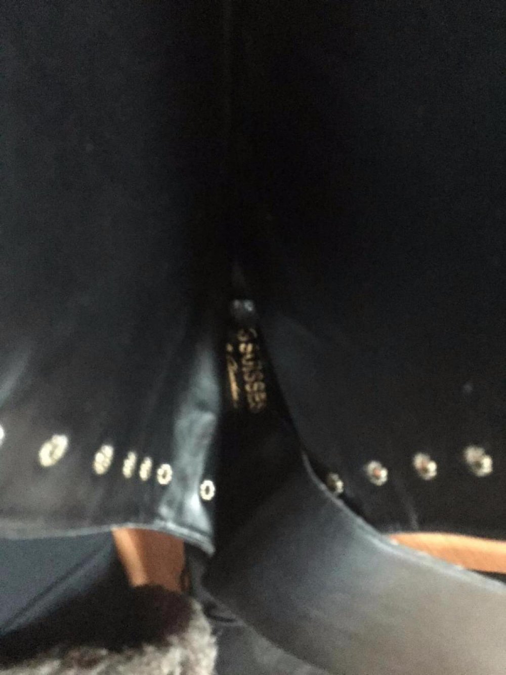 Schnürstiefel Milleniumstyle Wildlederoptik schwarz