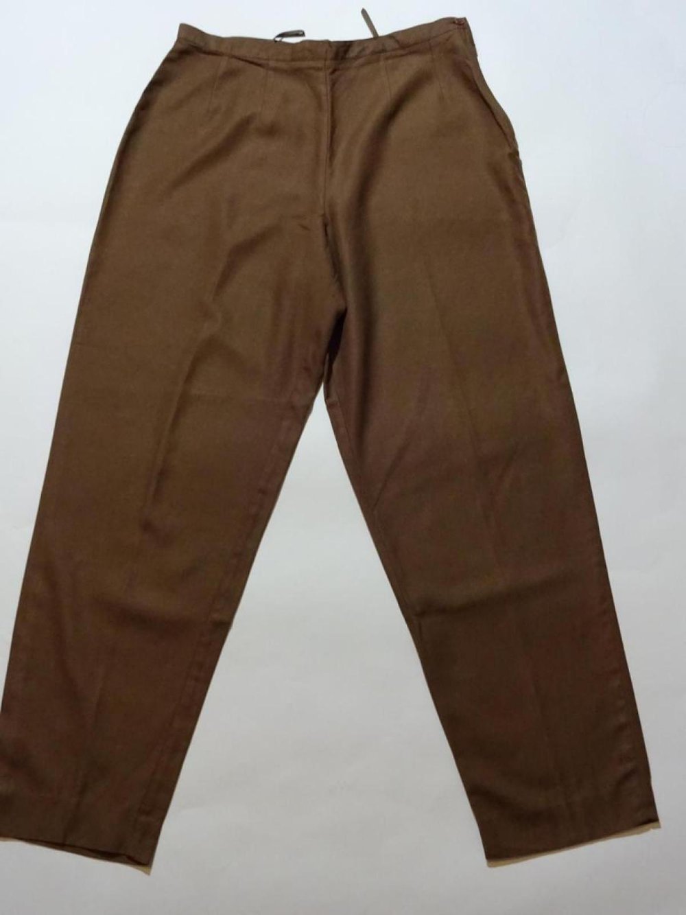 Braune Leinenhose High Waist Frühling Sommer Gr. 40 Gr. M