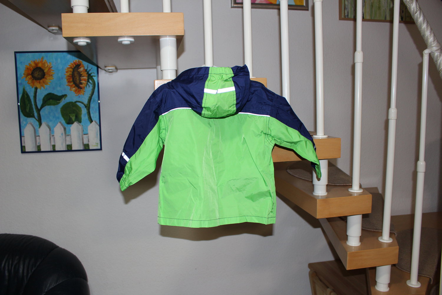 361. Regenjacke von Impidimpi, blau-grün, Gr. 86-92