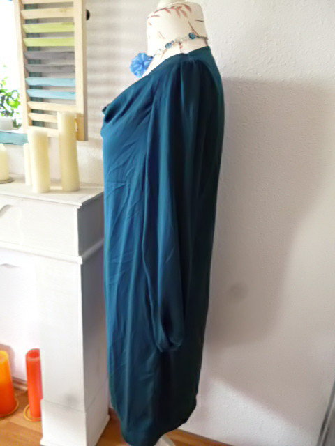 Petrol Satinseiden Kleid von Promod 42