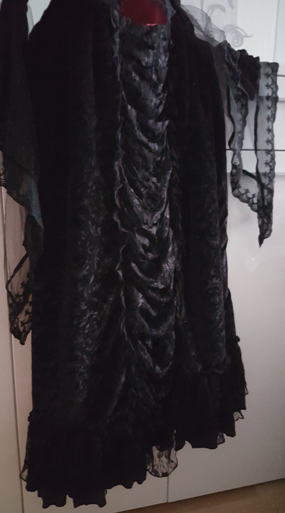 Gothic Mittelalter Kleid Spitzen Muster Cosplay ausgez. M 38 evtl. auch S 36 und L 40 da dehnbar