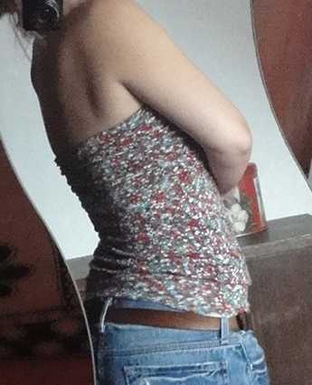 mille fleur Bandeau Top Schulterfrei aus Jersey