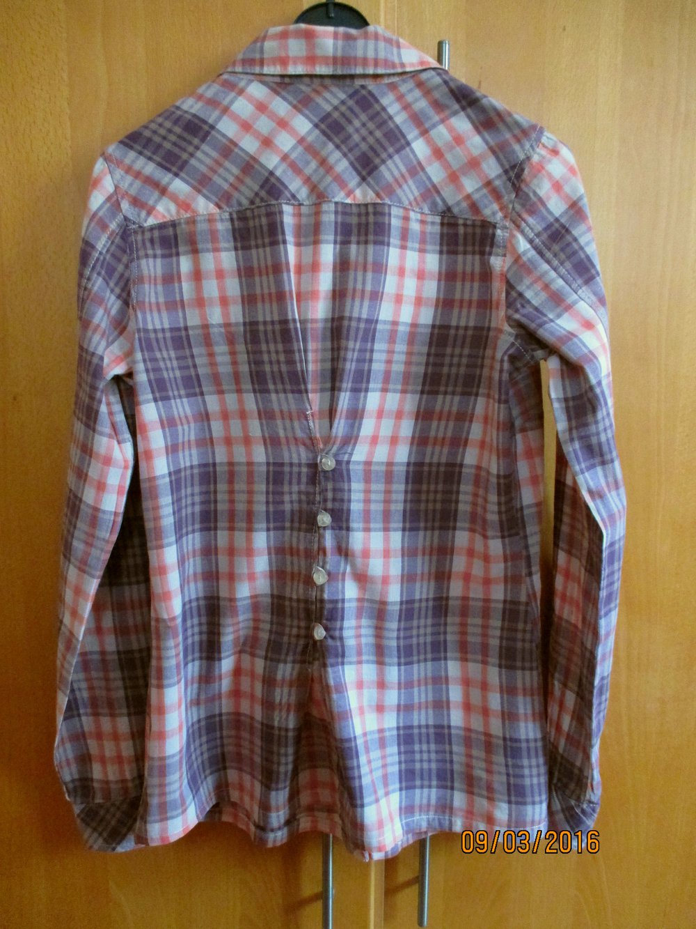 Karierte Bluse/Hemd, Gr. S