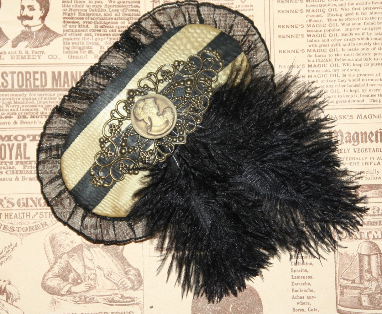 Steampunk Haarspangen schwarz braun