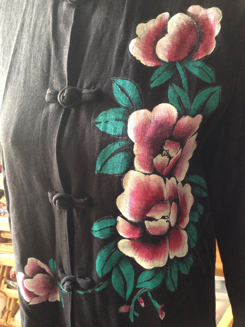 Asiatische Jacke mit Blumen