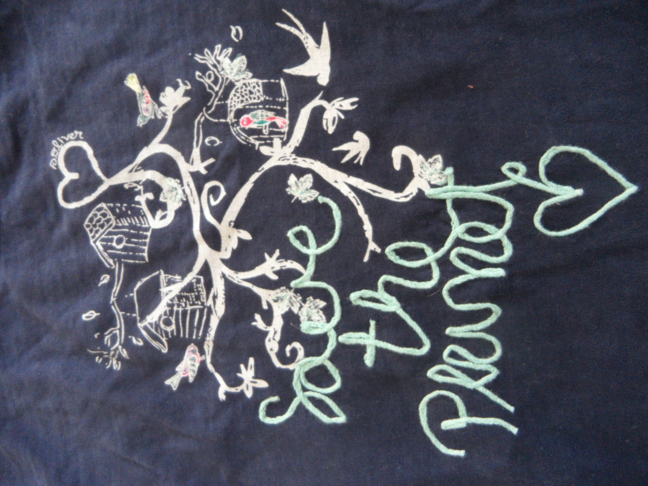 s.Oliver schönes Langarmshirt ganz weich Spruch 122/128