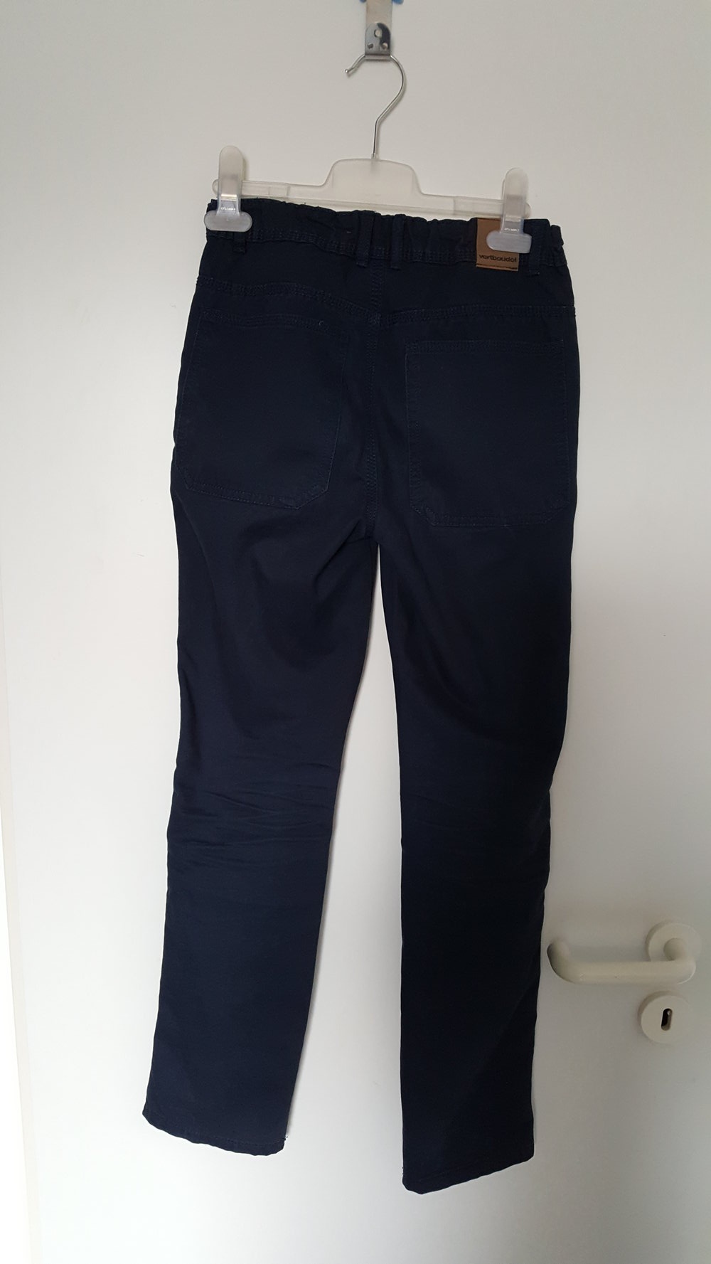 404. Stoffhose von Vertbaudet, Gr. 152, dunkelblau