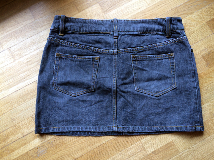 H&M Minirock Gr. 40 Jeansrock grau