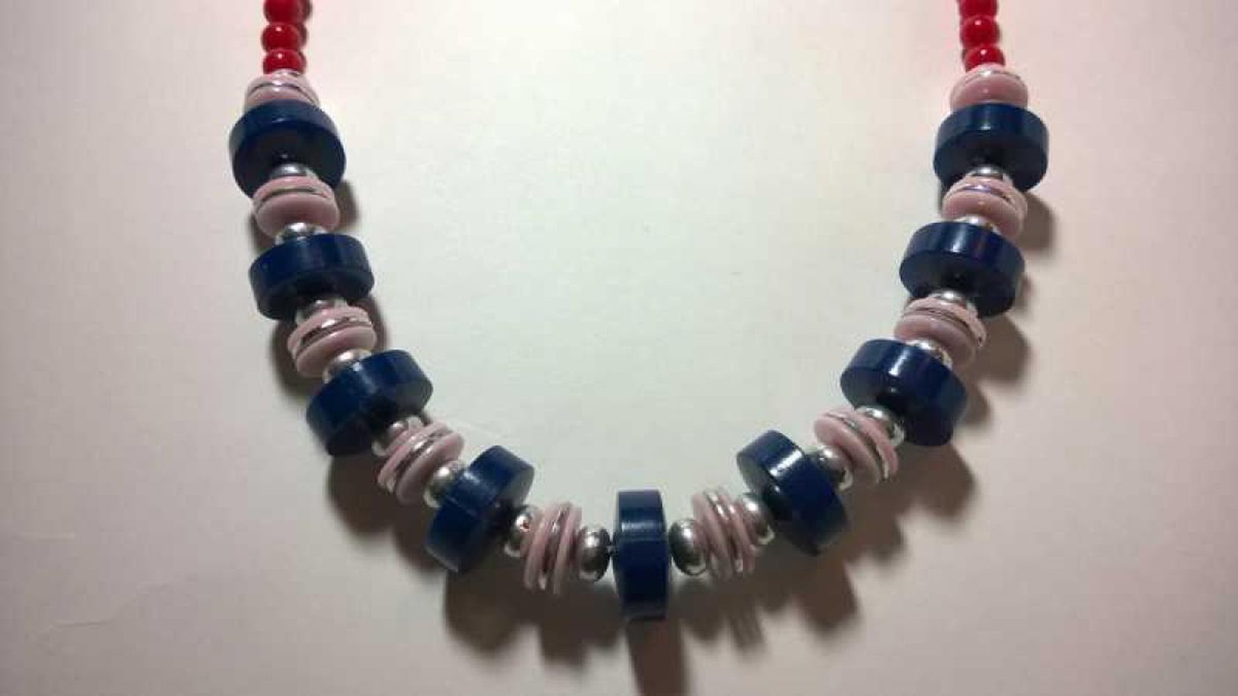 Bunte Statementkette Vintage 80er