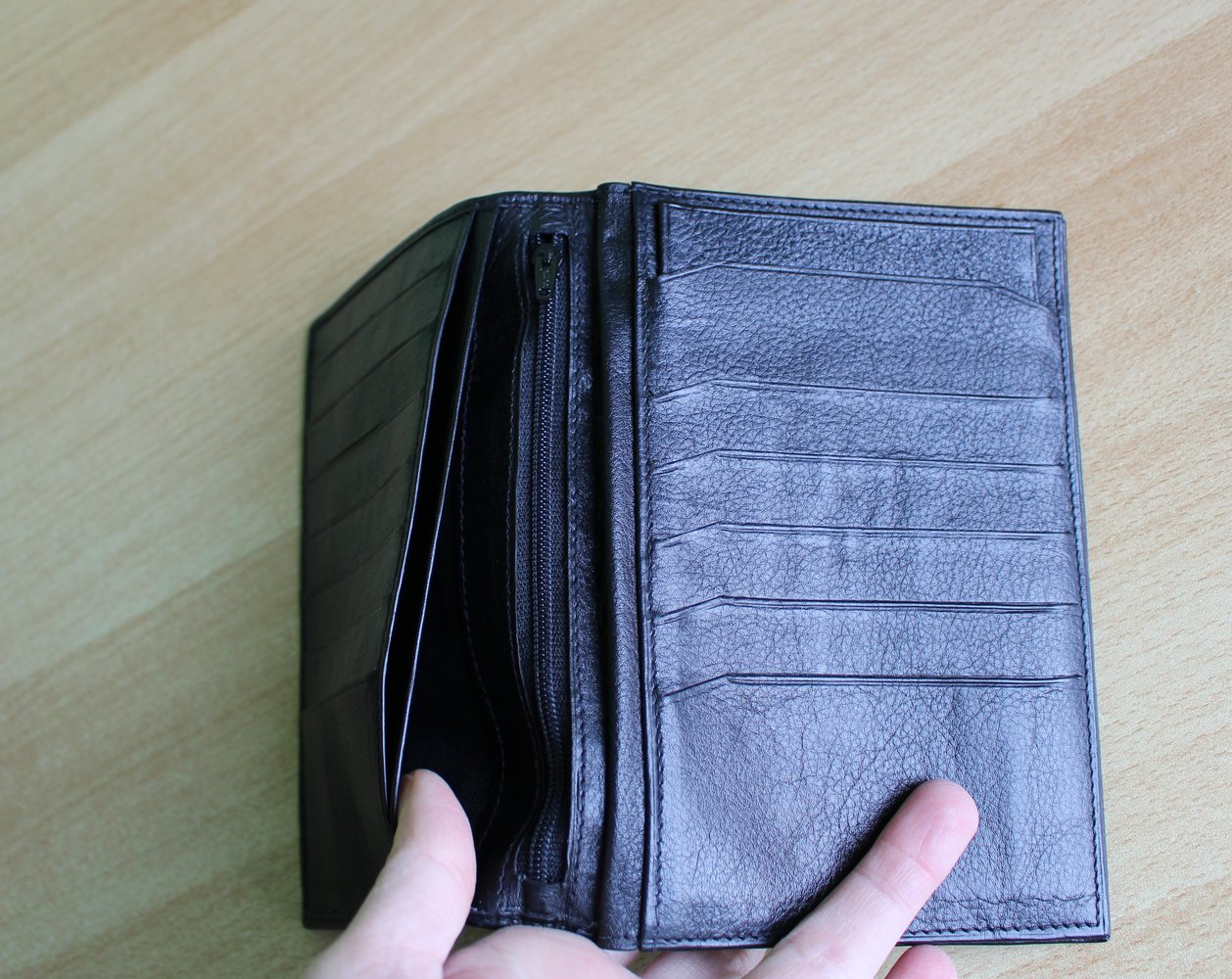 247. Visitenkarten- /Kreditkartenetui /Dokumentenmappe aus Leder, Gr. 11x16