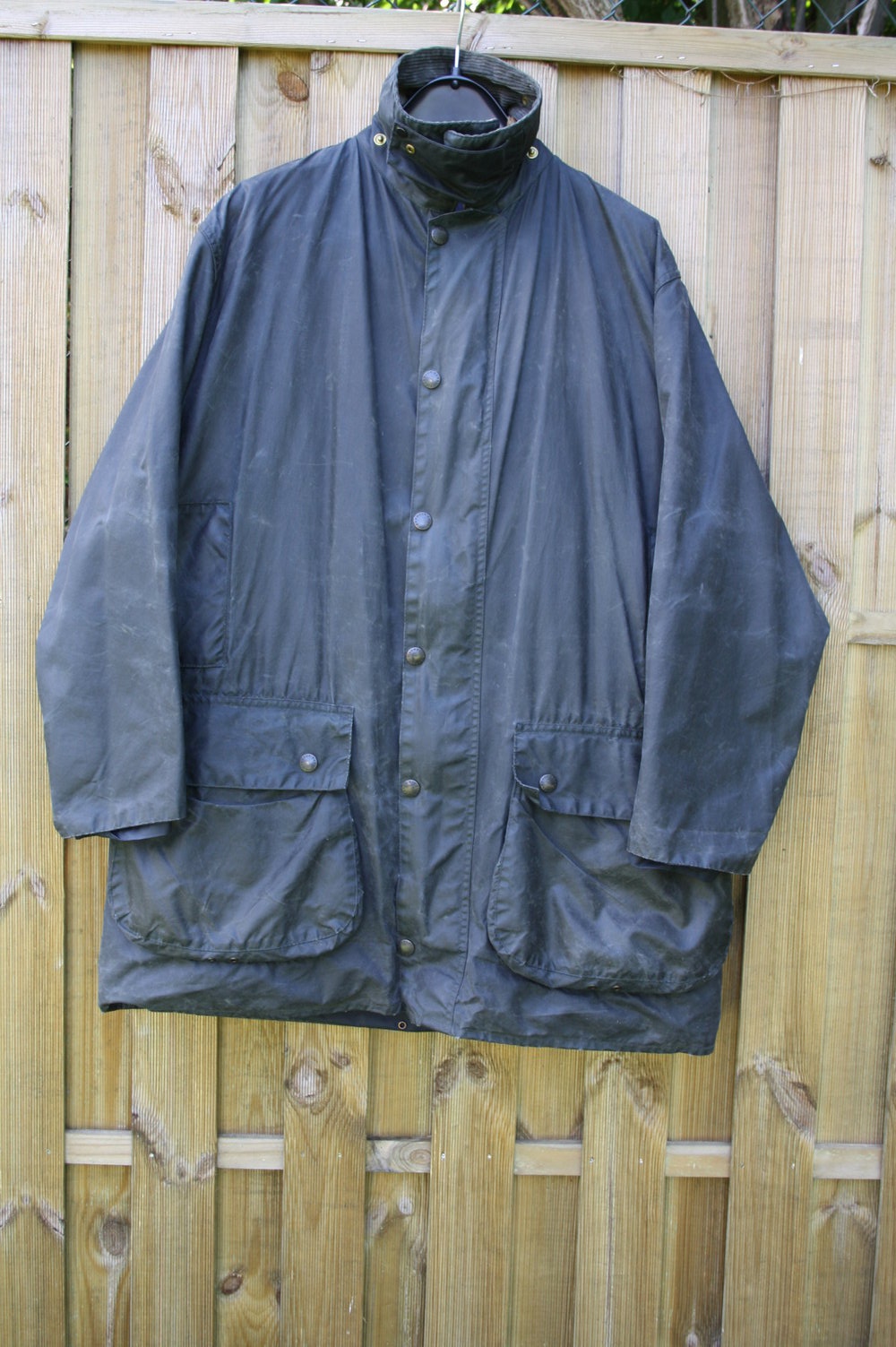 KLASSIKER - Barbour Herren Wachsjacke Wasserabweisend Blau mit Innenfutter inkl. Hut