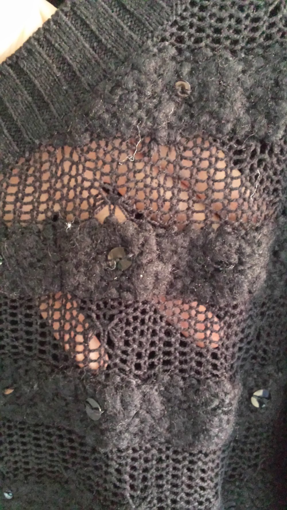 Pullover kurzärmlig tansparent DKNY Gr.L