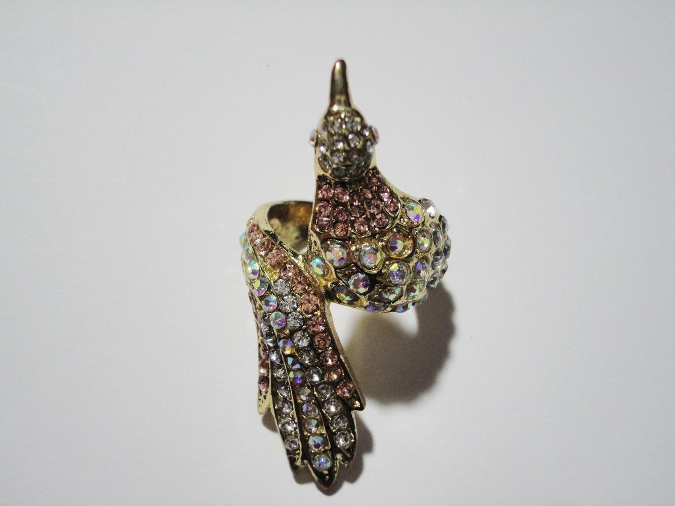 Goldener Vogelring Statement Ring