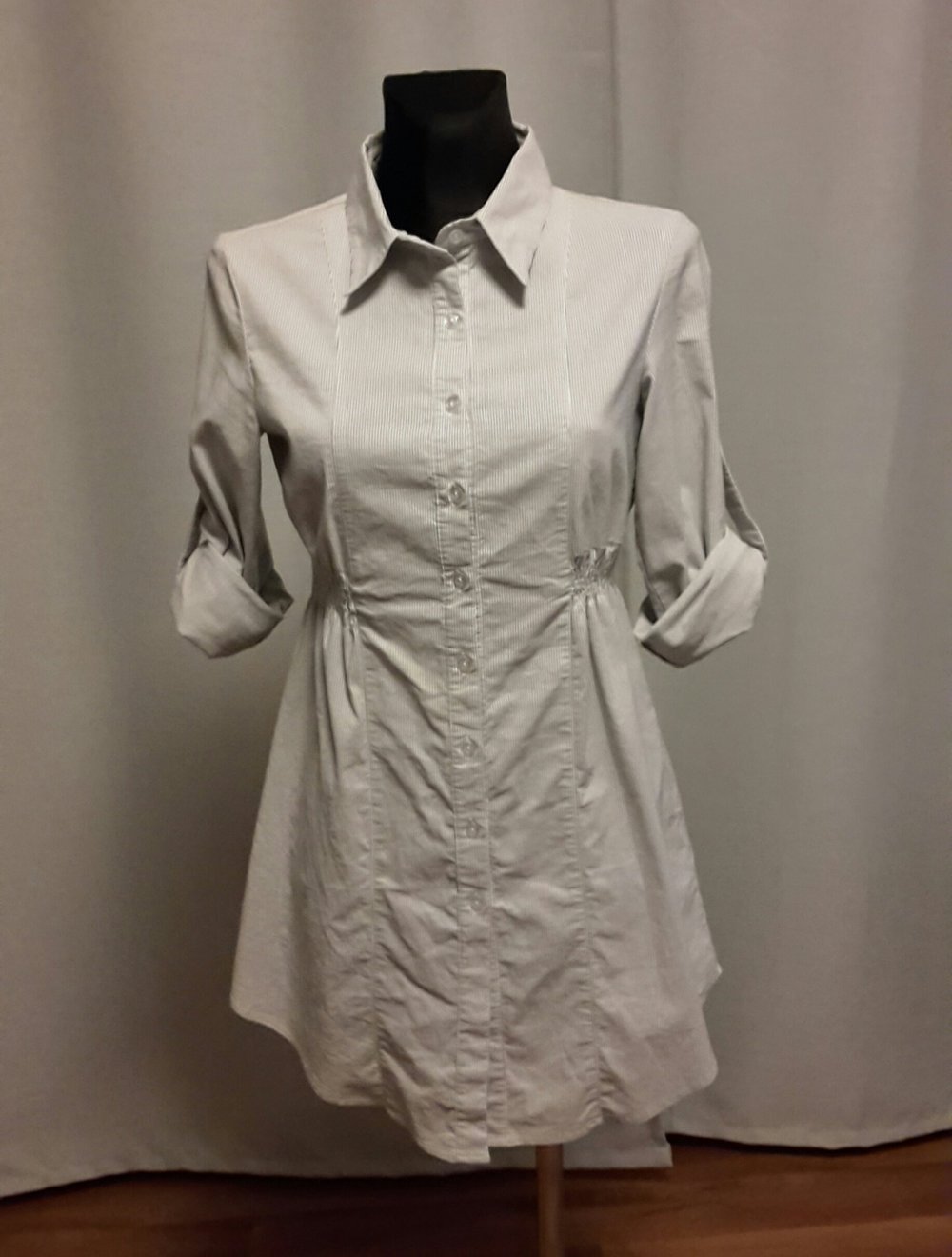 lange Bluse mit Nadelstreifen