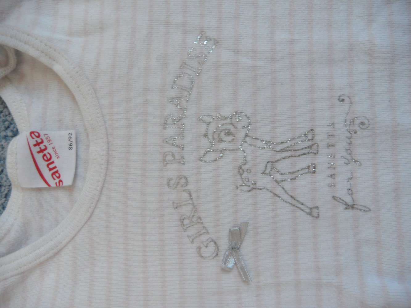 Halbarm Unterhemd Bambi Reh Sanetta