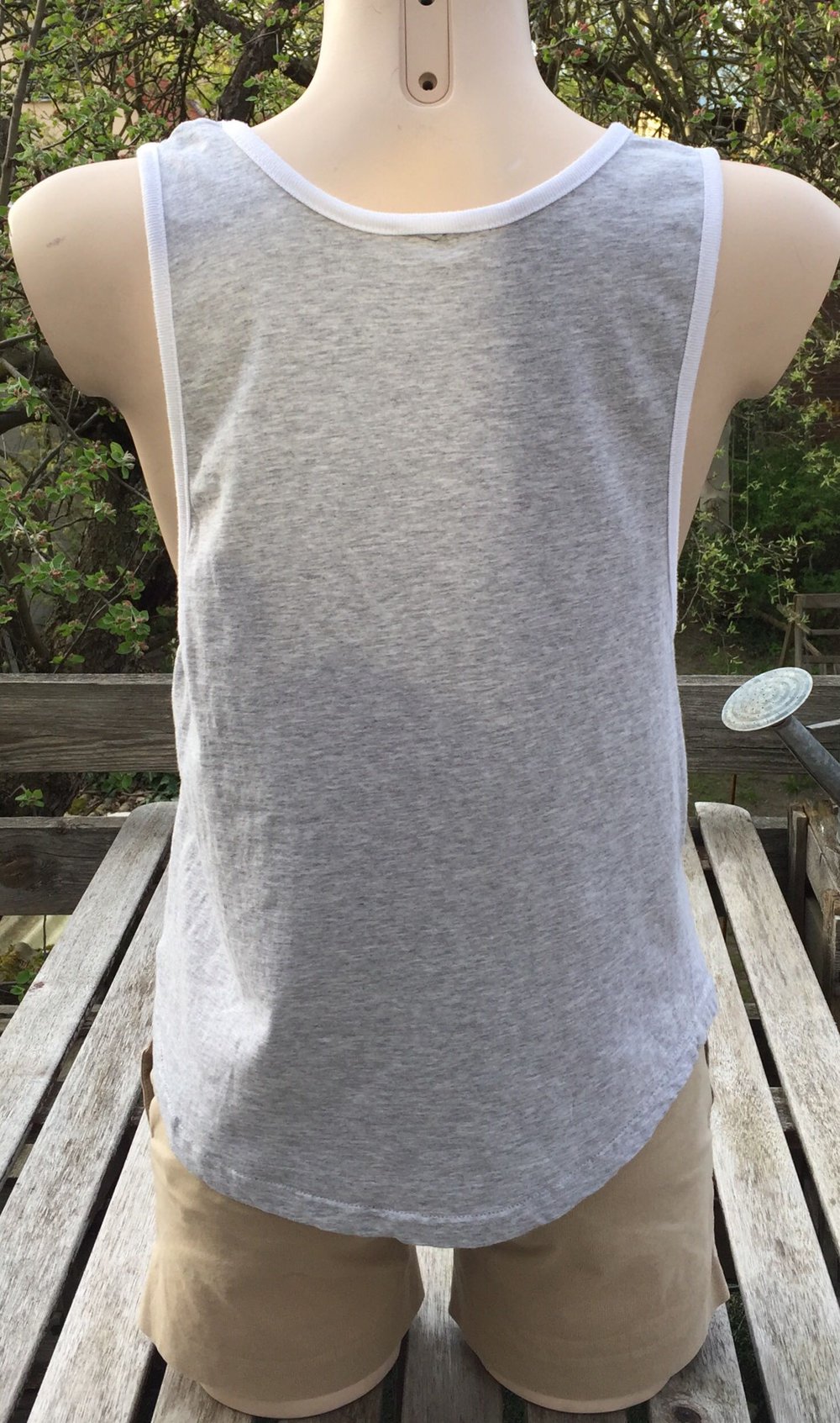 K1X Top TANKTOP grau mit bunter Tasche  Gr. S