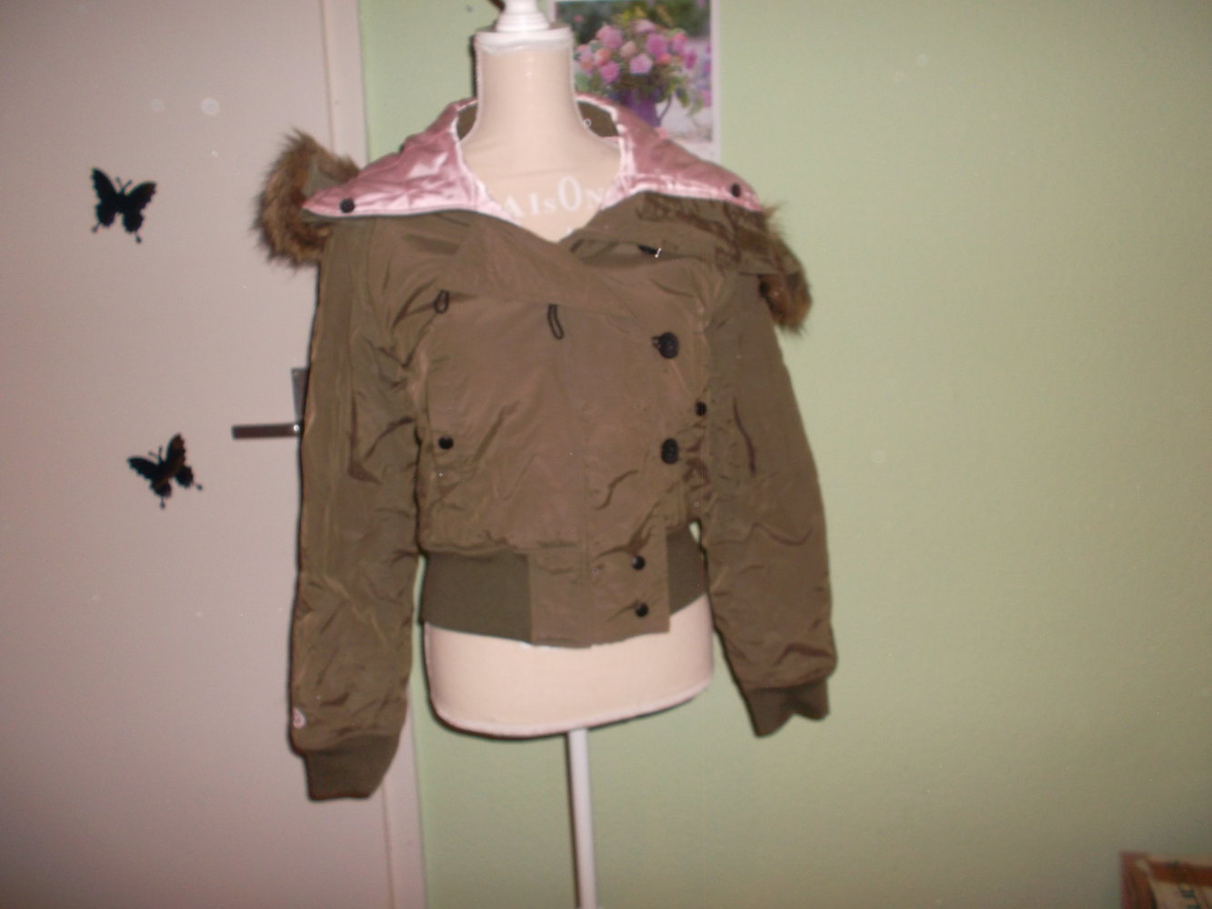 kurze jacke grösse 34/36,grün