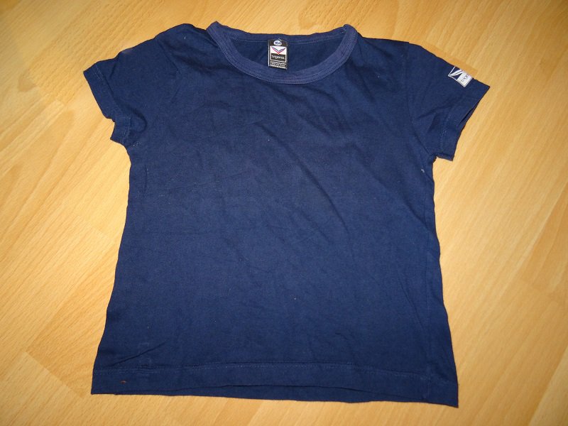 T - Shirt blau von Trigema Gr. 104 uni - TOP