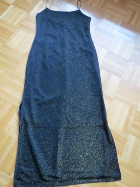 Kleid, Abendkleid, Gr.40/42, schwarz-gold