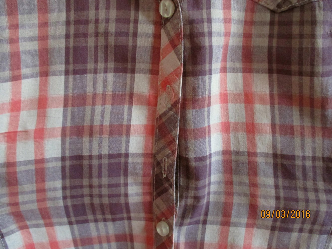 Karierte Bluse/Hemd, Gr. S